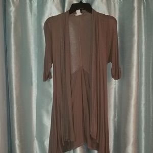 Gray wrap cardigan
